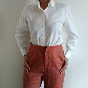 Vintage Guess Jeans white button down blouse m